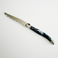 Laguiole 6 Classique Couteaux à Steak Marbre Noir en Coffret en Bois