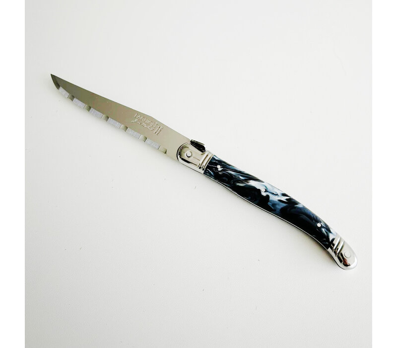 Laguiole 6 Classic Steakmesser Schwarzer Marmor in Holzbox