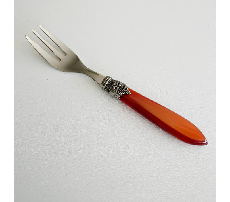 Fourchette à gâteau Murano Brick, rouge