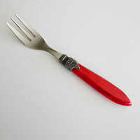 Murano Cake Fork Fire Red
