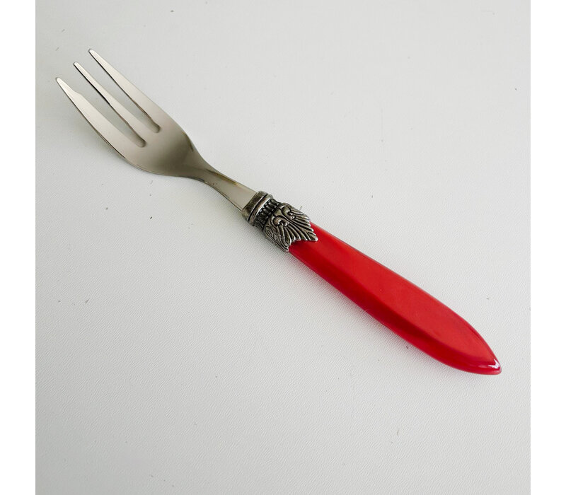 Fourchette à gâteau Murano Rouge Feu