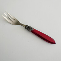 Murano Cake Fork Bordeaux Red