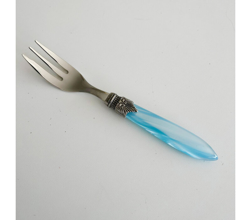 Murano Cake Fork Turquoise