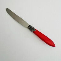 Murano Couteau à Fruits Rouge Feu