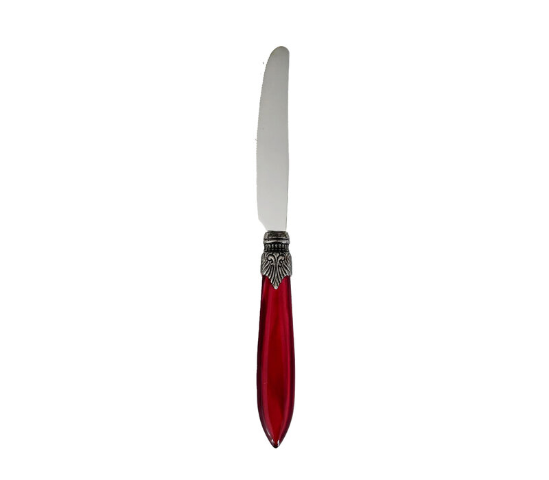 Murano Fruit Knife Burgundy Red