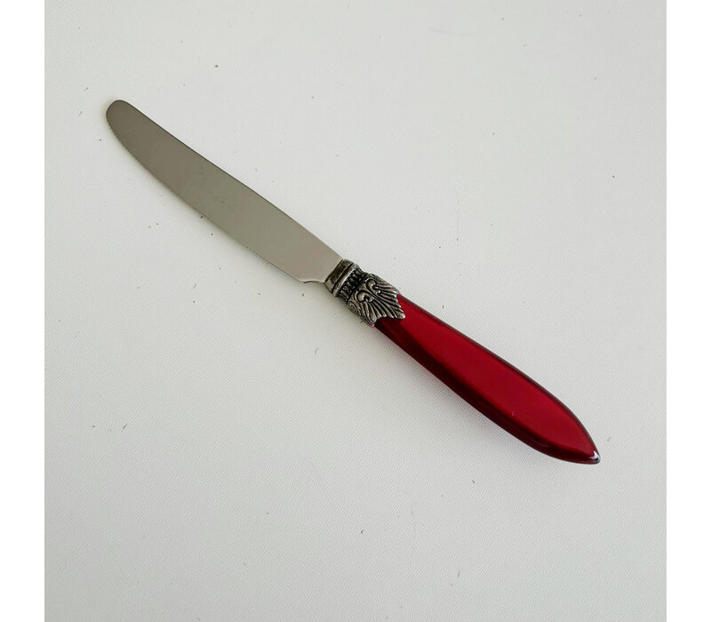 Murano Fruit Knife Burgundy Red