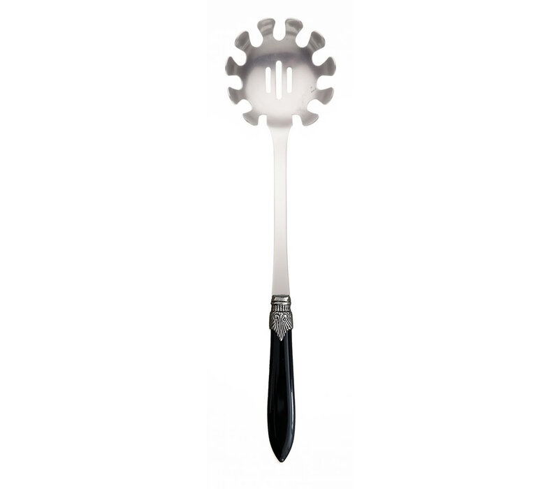 Murano Spaghetti Server Black