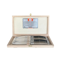Laguiole 6 Classique Couteaux à Steak 'Moka' en Coffret en Bois