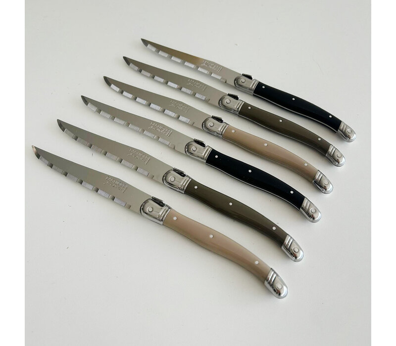 Laguiole 6 Classique Couteaux à Steak 'Moka' en Coffret en Bois