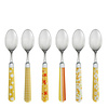 Kom Amsterdam Multi Colour 6 Small Spoons Mix Yellow