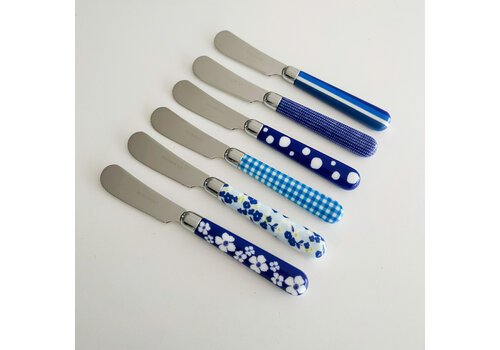 Kom Amsterdam Multi Colour 6 Butter Knives Mix Blue