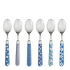 Kom Amsterdam Multi Colour 6 Small Spoons Mix Sky Blue