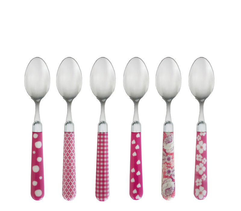 Multi Colour 6 Kleine Lepeltjes Mix Roze