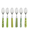 Kom Amsterdam Multi Colour 6 Petites Cuillères Mix Vert