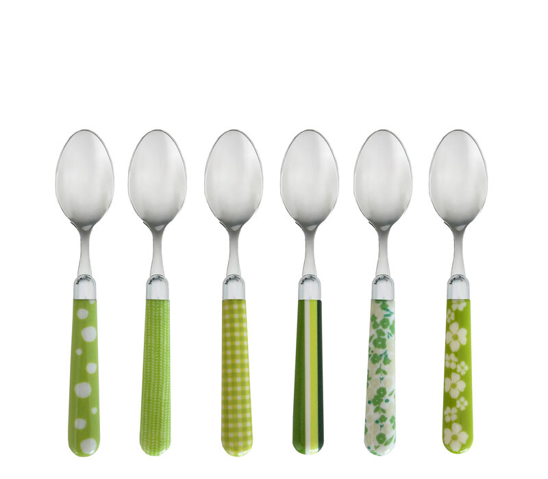 Multi Colour 6 Petites Cuillères Mix Vert