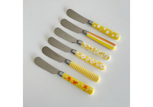 Kom Amsterdam Multi Colour 6 Couteaux à Beurre Mix Jaune