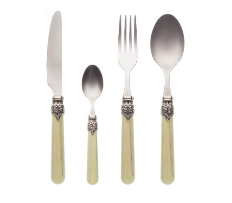 Vintage 4-delig Dinerbestek Pistache