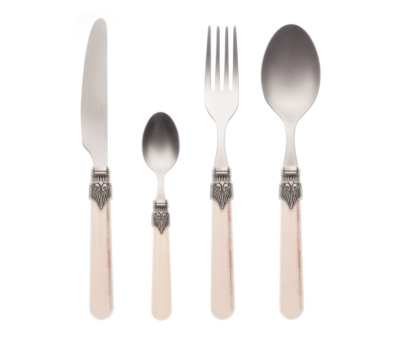 Vintage 4-delig Dinerbestek Sand