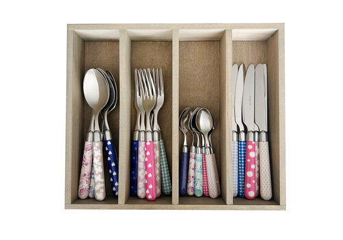 Kom Amsterdam Multi Colour ensemble de douverts 24 pièces avec décors et couleurs assortis