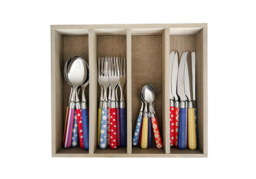Kom Amsterdam Multi Colour 24-delige bestekset gemixte decors