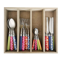 Multi Colour 24-teiliges Besteck-Set gemischte Dekore