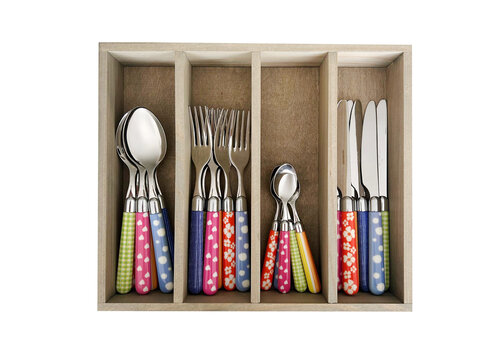 Kom Amsterdam Multi Colour 24-delige bestekset gemixte decors