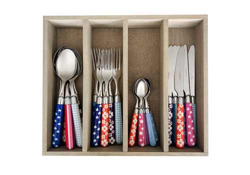 Kom Amsterdam Multi Colour 24-delige bestekset gemixte decors