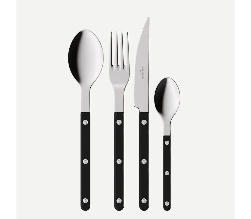 Sabre 24-teiliges Tafelbesteck Schwarz