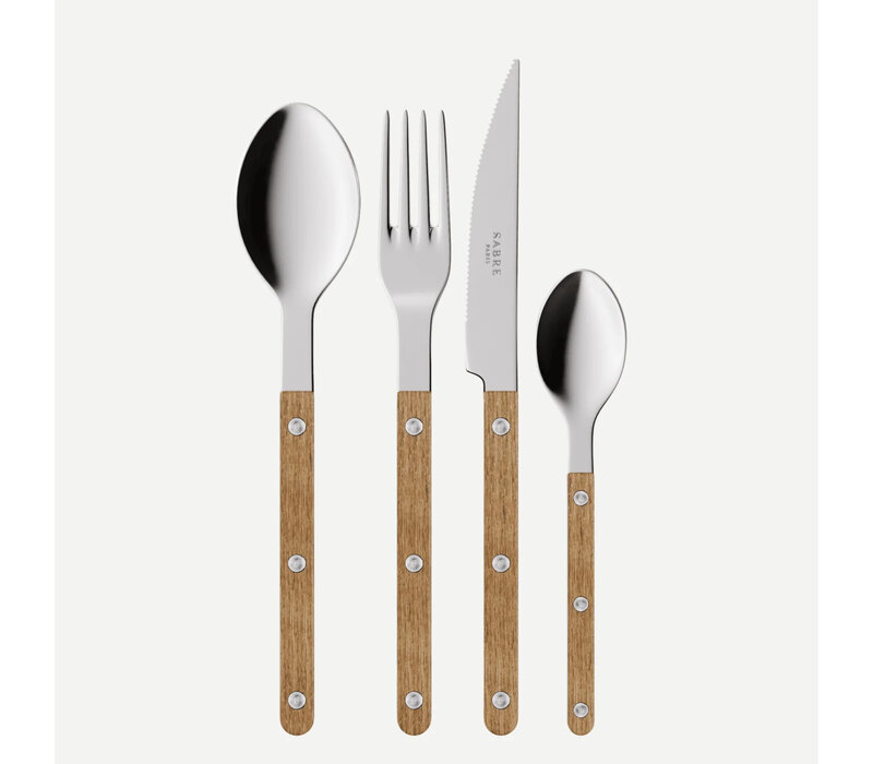 Couverts de table Sabre 24 pièces en teck