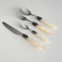 Murano Dinner Cutlery for 1 Person (4 Pieces) – Cream | Italian Design