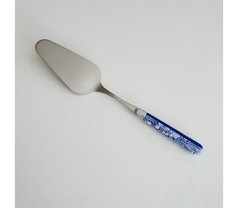 Multi Colour Serveur de Gâteau Baroque Bleu