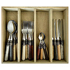Vintage Premium Vintage Cutlery 'Forest Blend' with Wooden Handles 6-Person - 24-Piece Stainless Steel, Dishwasher Safe, Elegant Wooden Case