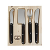 Laguiole Laguiole Classic Couverts à Fromage 4 Pièces Petit en Bois de Wengé