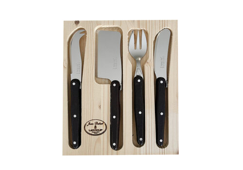 Laguiole Laguiole Classic 4-teiliges Käsebesteck Klein aus Wengeholz