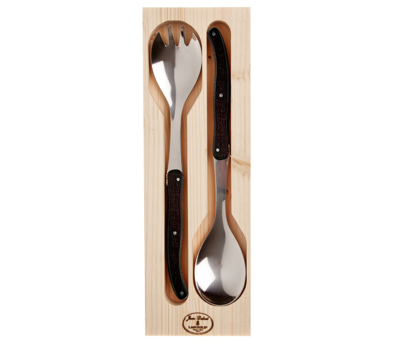 Laguiole Classic Couverts à Salade en Bois de Wengé