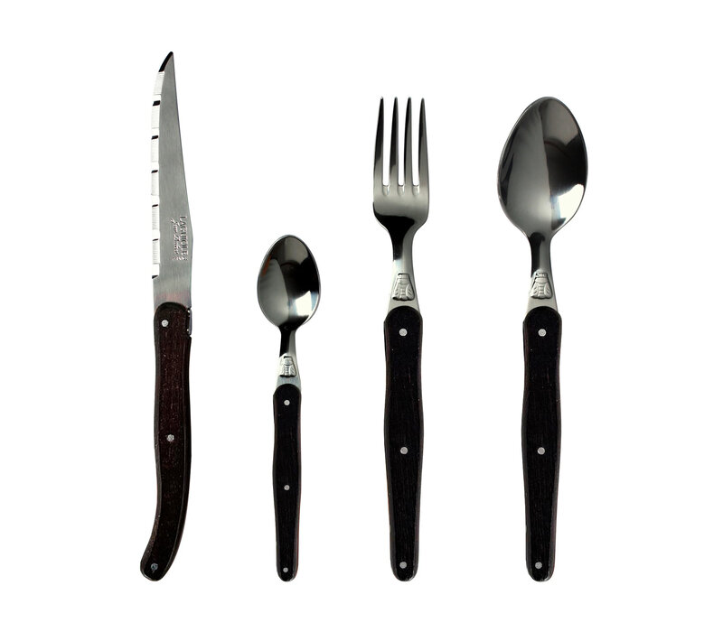Laguiole Classic Ménagère 24 pièces en Bois de Wengé