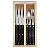 Laguiole Laguiole Classic 6 Couteaux à Steak et 6 Fourchettes en Bois de Wengé