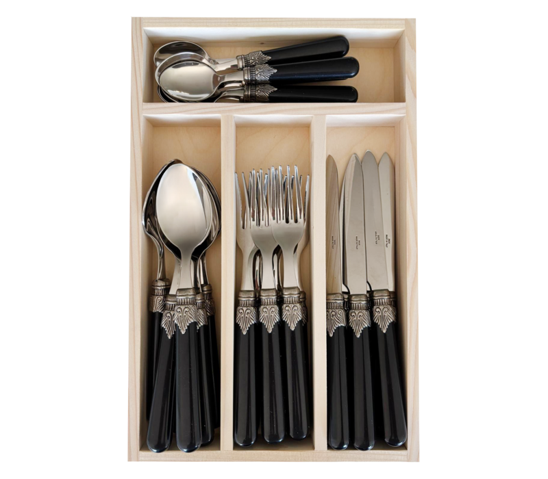 Brasserie Cutlery Set 24-piece Black