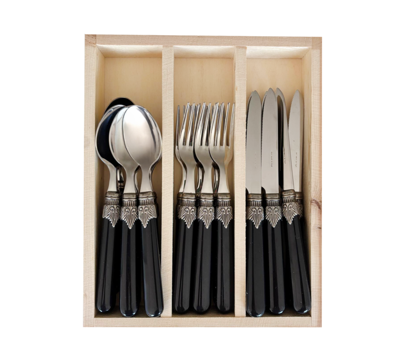 Brasserie Frühstücksbesteck-Set 18-teilig Schwarz