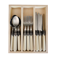 Brasserie Frühstücksbesteck-Set 18-teilig Elfenbeinfarbe