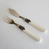 Brasserie Fischbesteck 12-teilig Elfenbeinfarbe