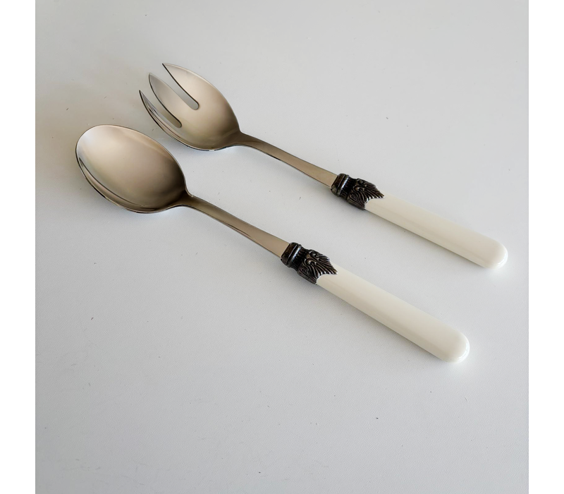 Brasserie Salad Servers Ivory