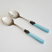 Brasserie Salad Servers Sky Blue