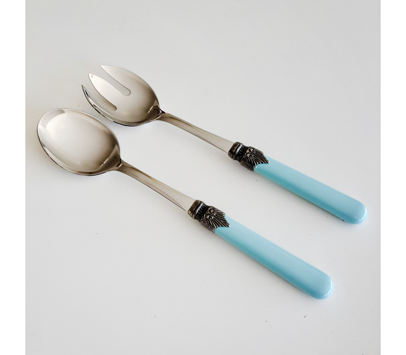 Brasserie Salad Servers Sky Blue