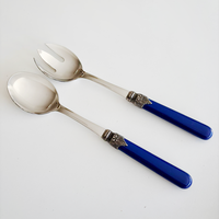 Brasserie Salad Servers Marine Blue