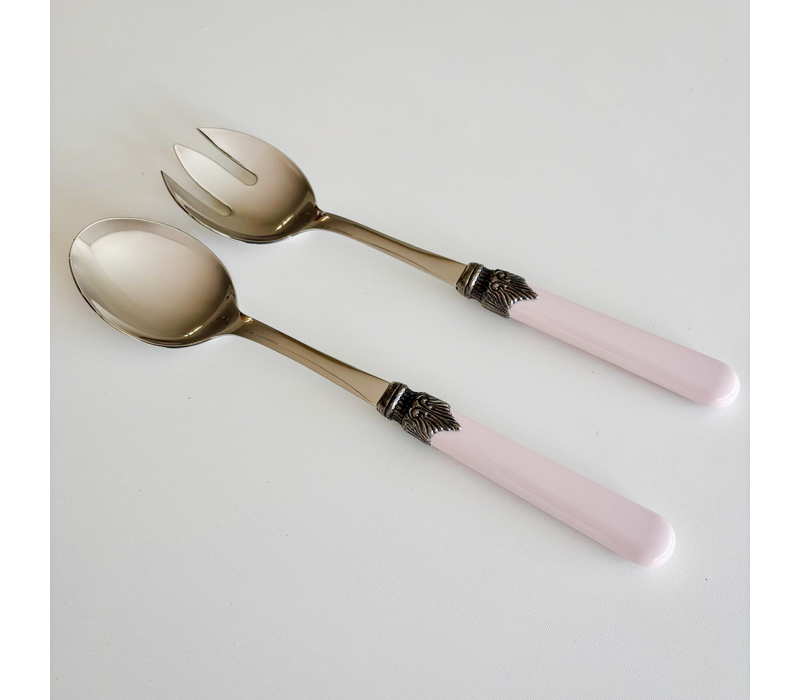Brasserie Salad Servers Pastel Pink