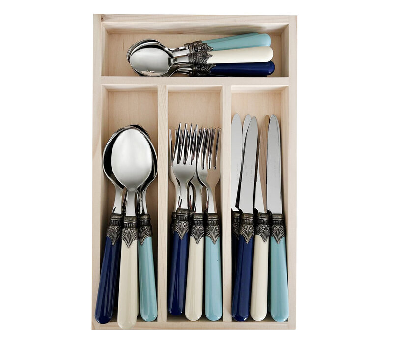 Brasserie Besteckset 24-teilig Marine Mix