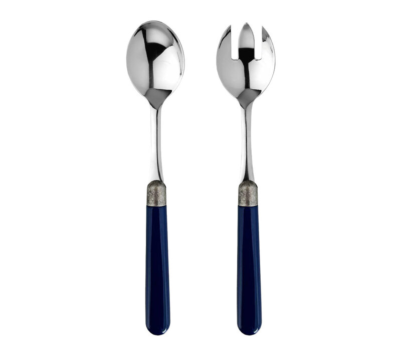 Tavern Salad Servers Dark Blue
