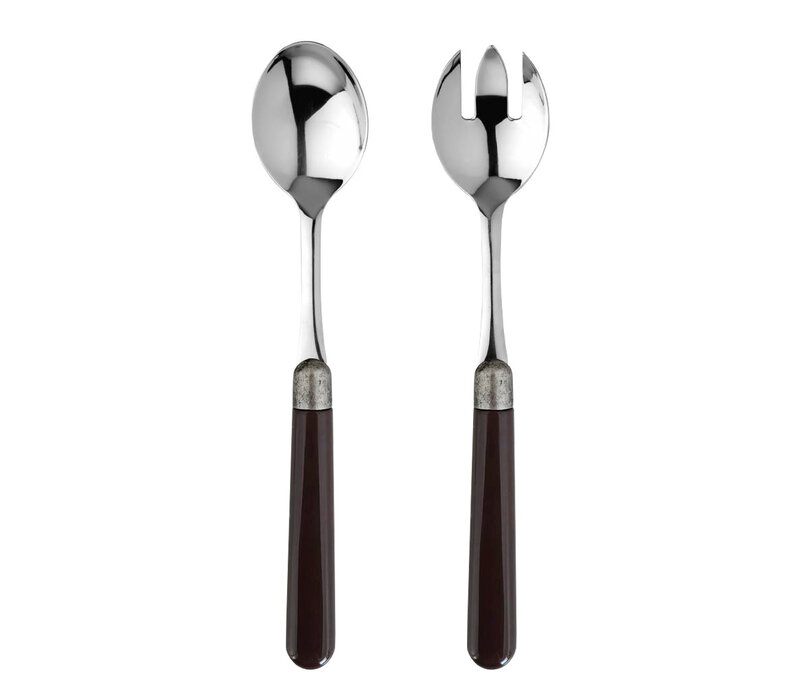 Taverne Salad Servers Walnut Brown