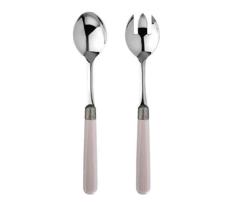 Tavern Salad Servers Pastel Pink